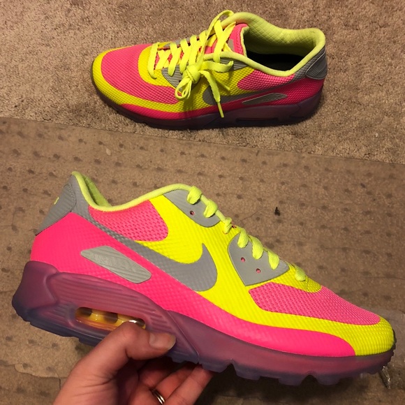 NEW Nike Air Max 90 Hyperfuse iD Custom Size 10.5 NWT air max 90 solar red nike id